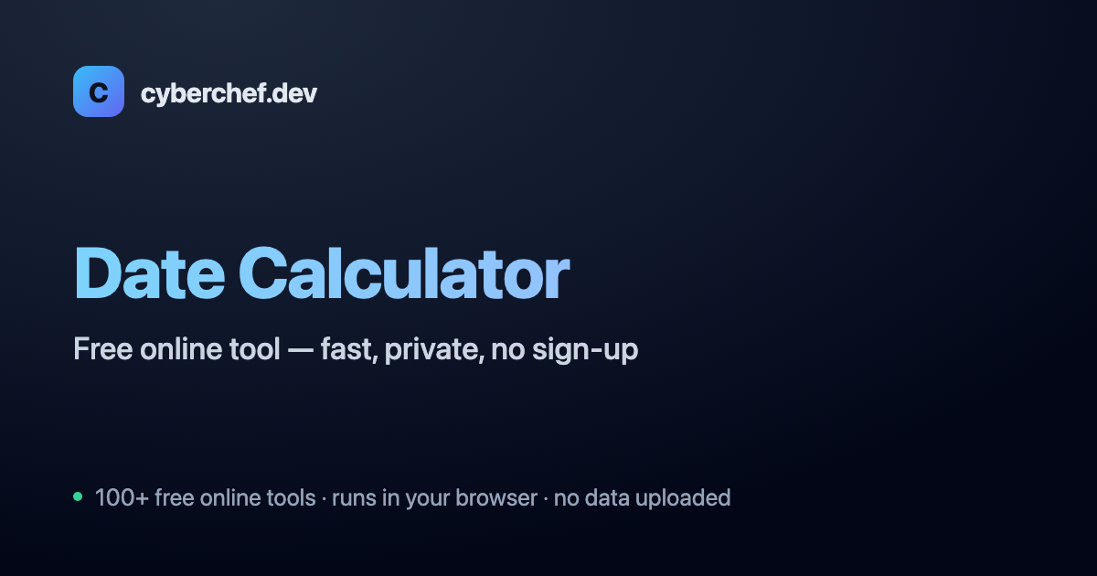 Date Calculator - Add/Subtract Days, Months & Years