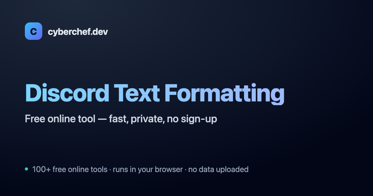 Discord Text Formatting | Markdown Guide & Generator
