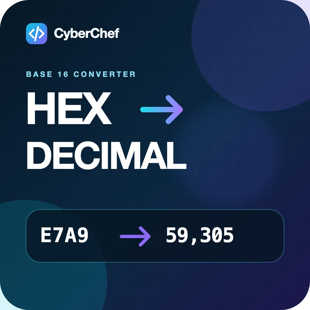 Hex to Decimal Converter